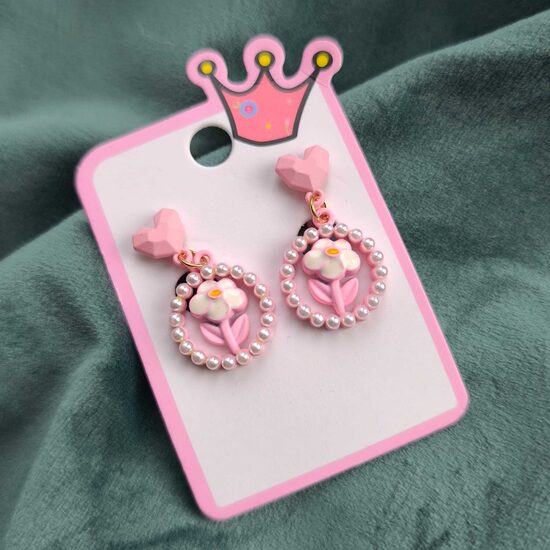 Klipši meitenēm Balti ziedi un rozā